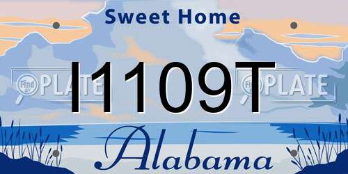 I1109T Alabama License Plate