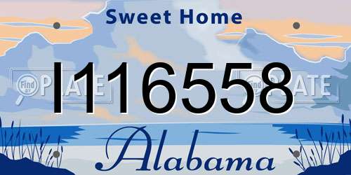 I116558 Alabama License Plate