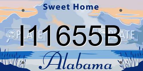 I11655B Alabama License Plate