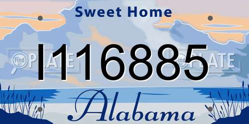I116885 Alabama License Plate