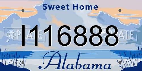 I116888 Alabama License Plate