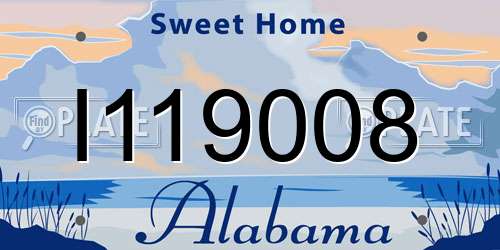 I119008 Alabama License Plate