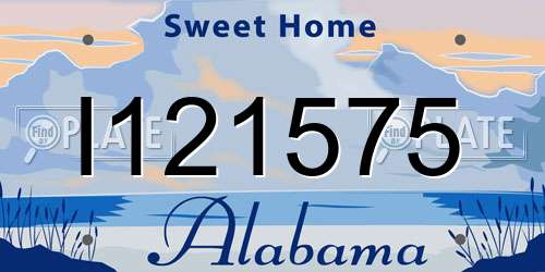 I121575 Alabama License Plate