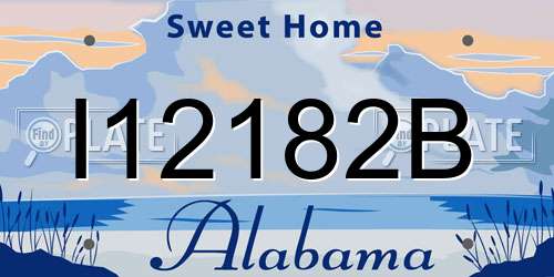 I12182B Alabama License Plate