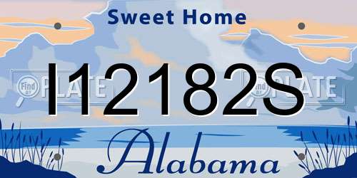 I12182S Alabama License Plate