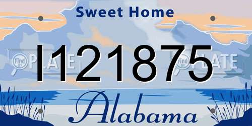 I121875 Alabama License Plate