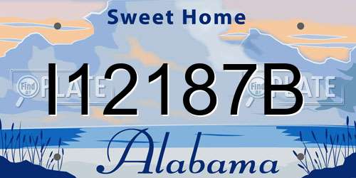 I12187B Alabama License Plate