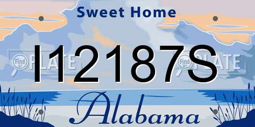 I12187S Alabama License Plate