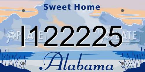 I122225 Alabama License Plate