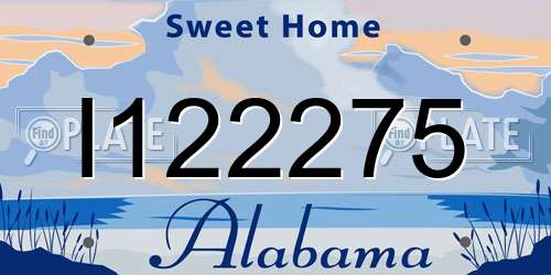 I122275 Alabama License Plate
