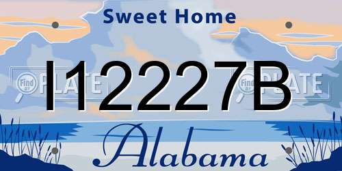 I12227B Alabama License Plate