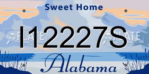 I12227S Alabama License Plate