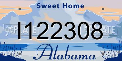 I122308 Alabama License Plate