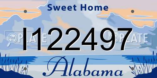 I122497 Alabama License Plate