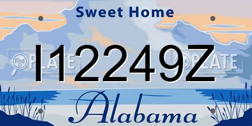 I12249Z Alabama License Plate