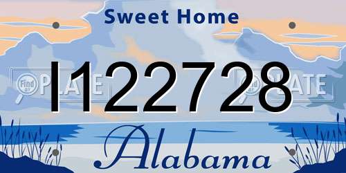 I122728 Alabama License Plate