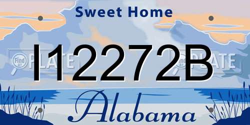 I12272B Alabama License Plate