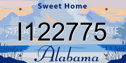I122775 Alabama License Plate
