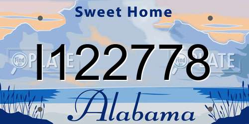 I122778 Alabama License Plate