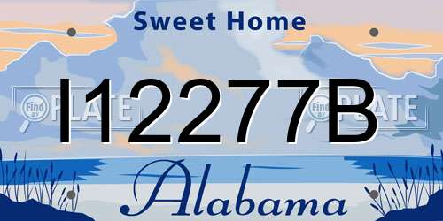 I12277B Alabama License Plate