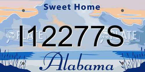 I12277S Alabama License Plate