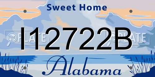 I12722B Alabama License Plate