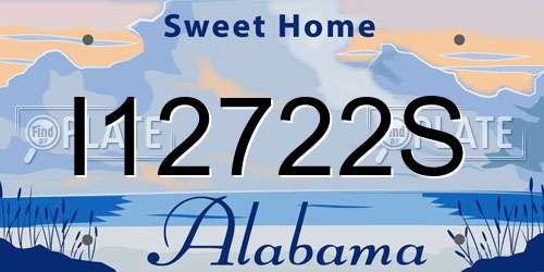I12722S Alabama License Plate