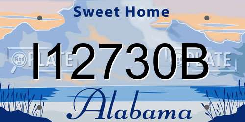 I12730B Alabama License Plate