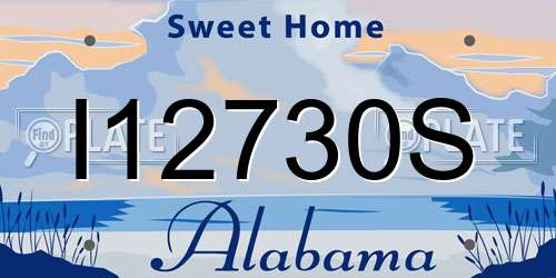 I12730S Alabama License Plate