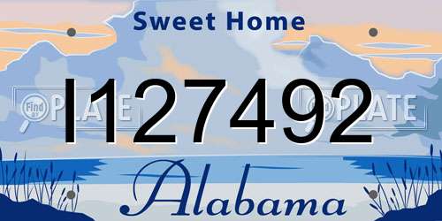 I127492 Alabama License Plate