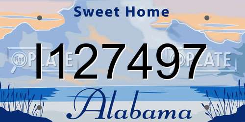 I127497 Alabama License Plate
