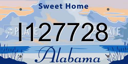 I127728 Alabama License Plate