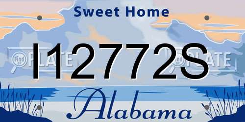 I12772S Alabama License Plate
