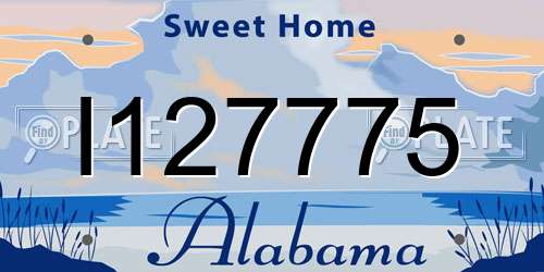 I127775 Alabama License Plate