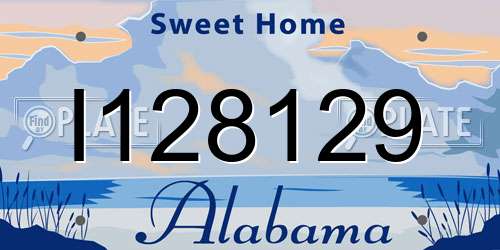 I128129 Alabama License Plate