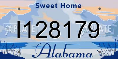 I128179 Alabama License Plate
