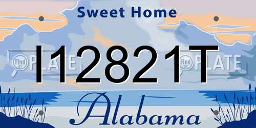 I12821T Alabama License Plate