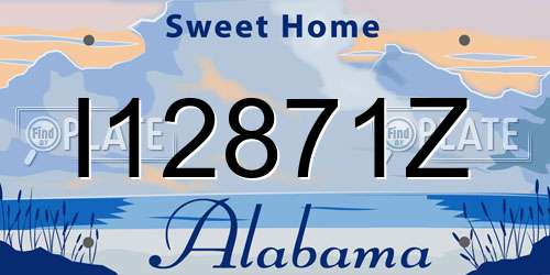 I12871Z Alabama License Plate