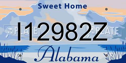 I12982Z Alabama License Plate