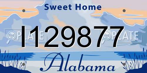 I129877 Alabama License Plate