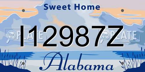 I12987Z Alabama License Plate