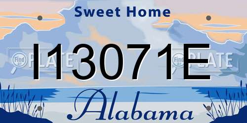 I13071E Alabama License Plate