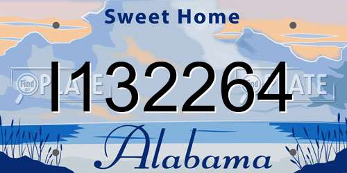 I132264 Alabama License Plate
