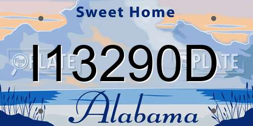 I13290D Alabama License Plate