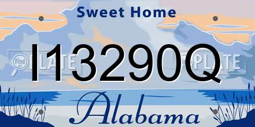 I13290Q Alabama License Plate