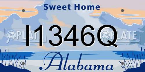 I1346Q Alabama License Plate