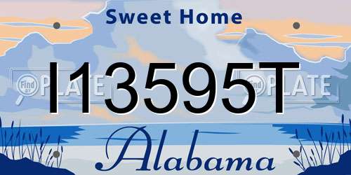 I13595T Alabama License Plate