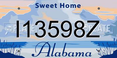 I13598Z Alabama License Plate