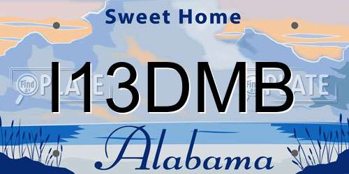 I13DMB Alabama License Plate