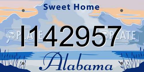 I142957 Alabama License Plate